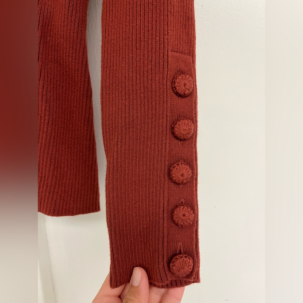Sezane Rust Cowl Neck Sweater - Picture 5 of 5